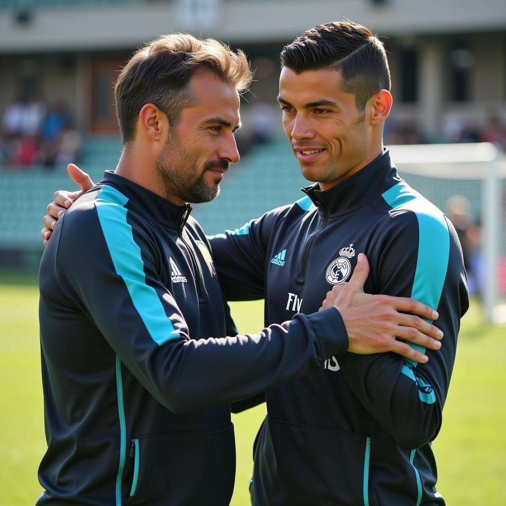 Cristiano Ronaldo tập luyện cùng Hubert Santos