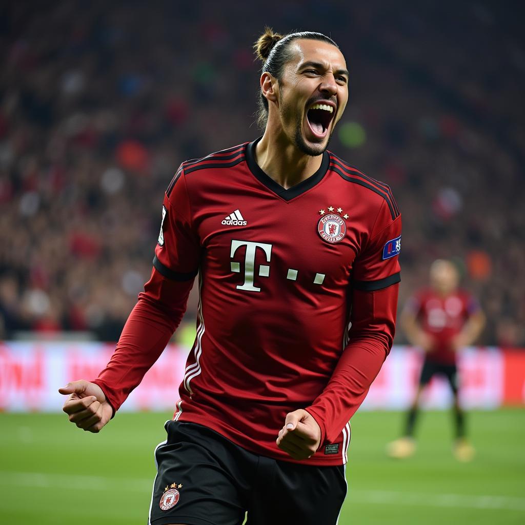 Ibrahimovic celebrating a goal