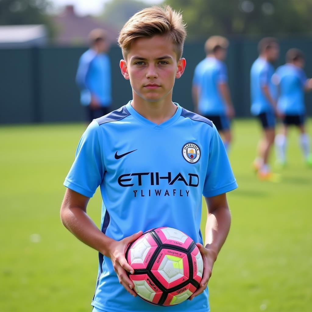 Jacob Davenport thời trẻ tại Manchester City