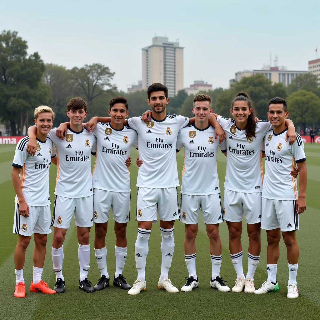 Jacobo Ramon cùng đồng đội Real Madrid