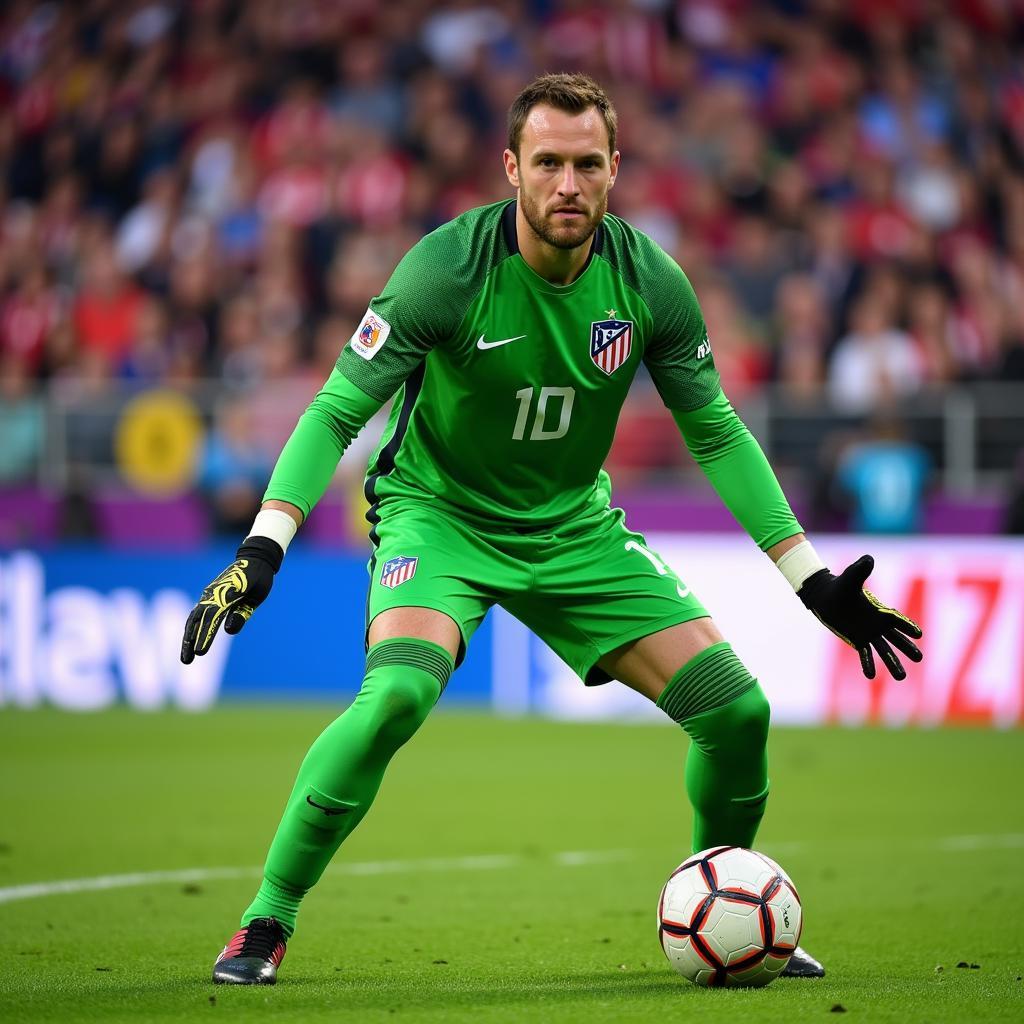 Chiều cao ấn tượng của Jan Oblak giúp anh thống trị khung thành.
