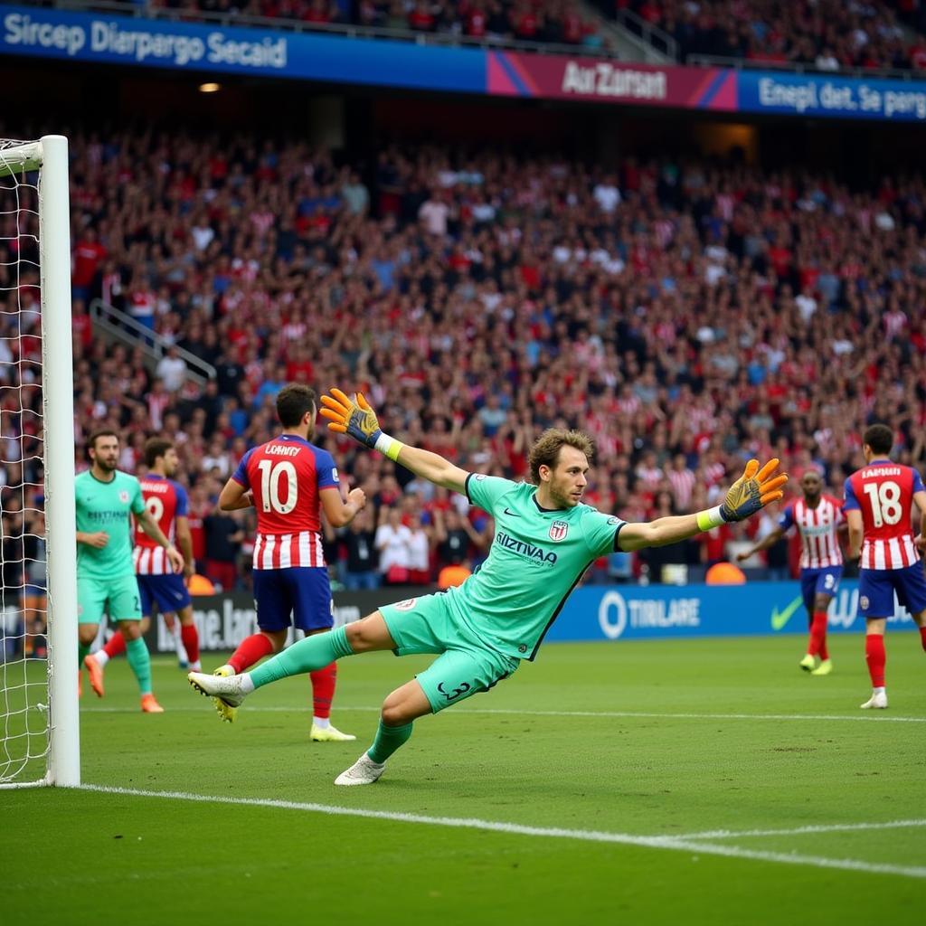 Jan Oblak là chốt chặn vững chắc trong hàng phòng ngự Atletico Madrid.