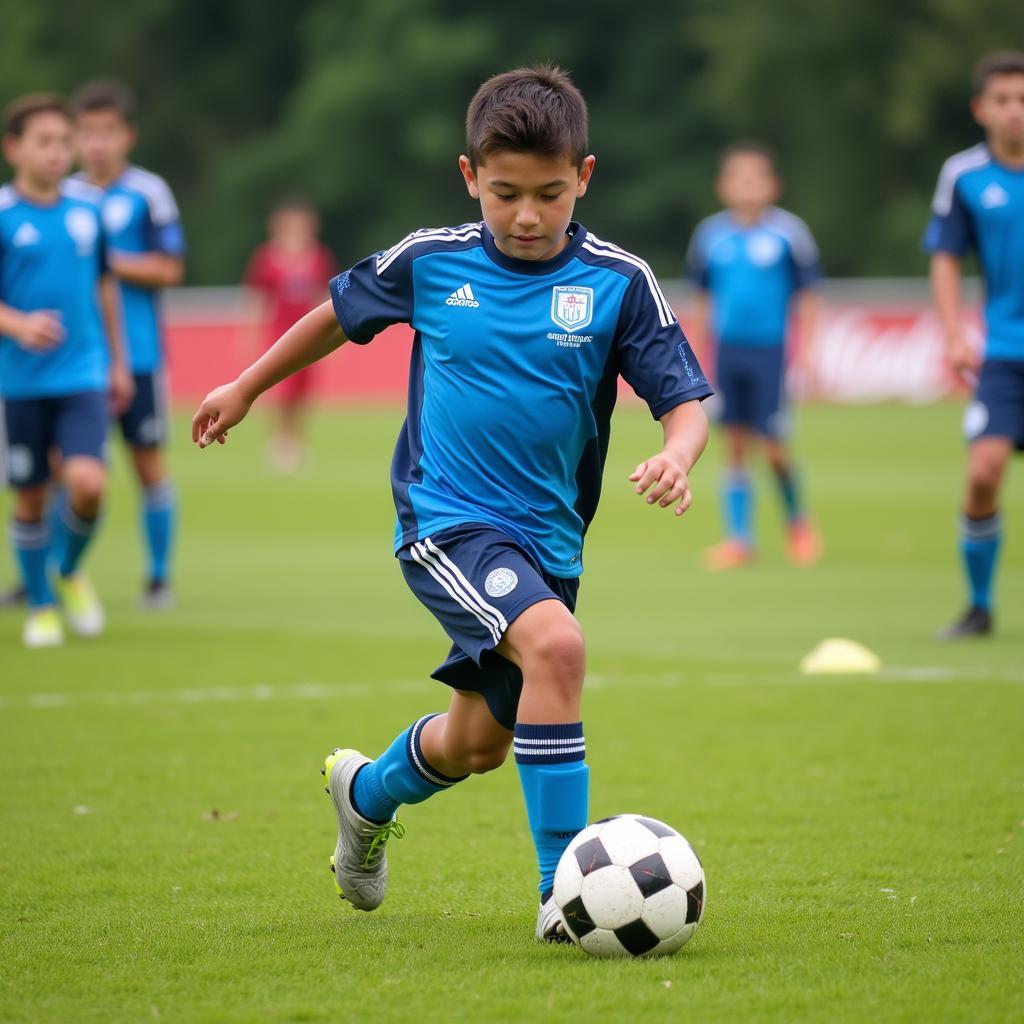 Javi Soccer Player tập luyện cùng đồng đội