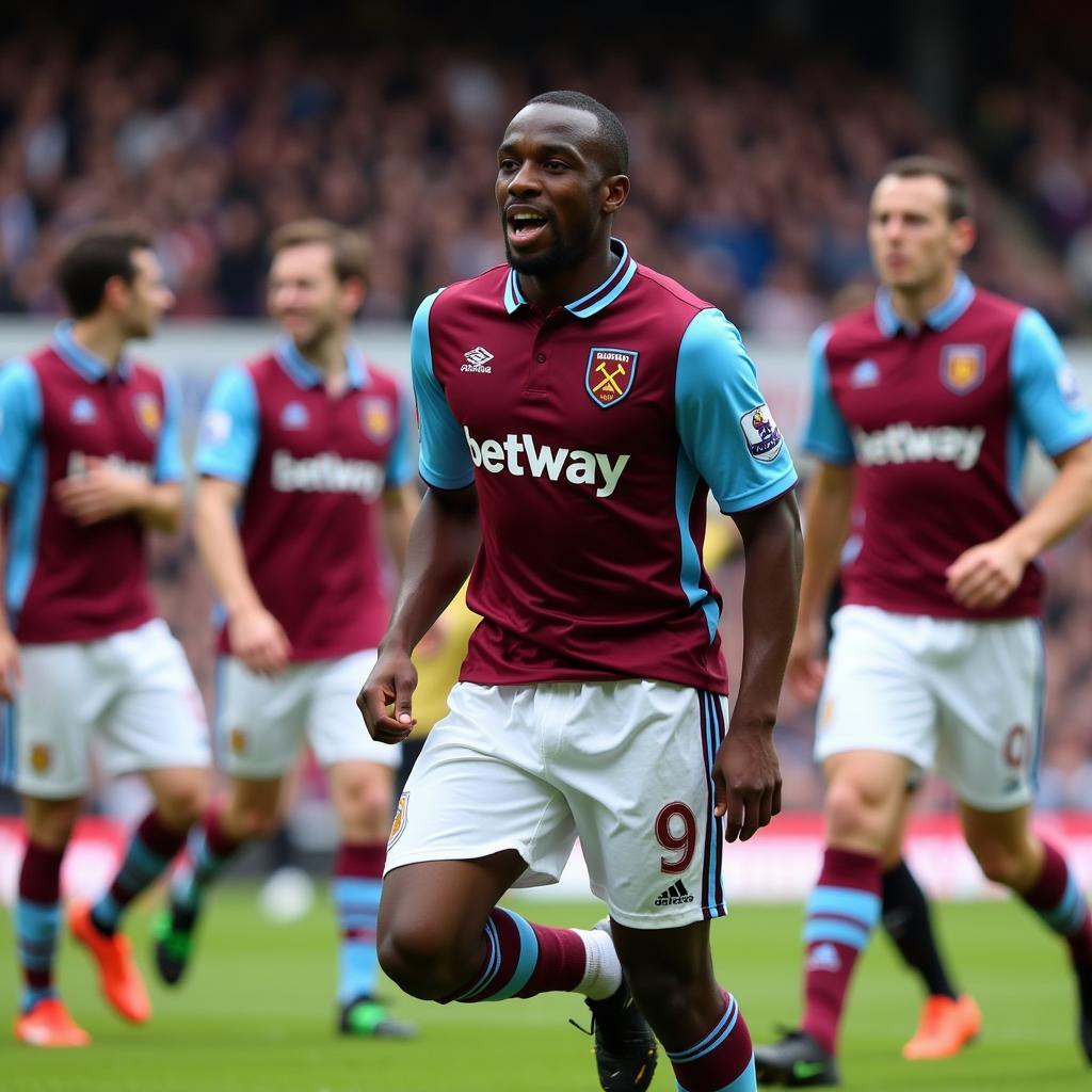 Jermain Defoe trong màu áo West Ham United