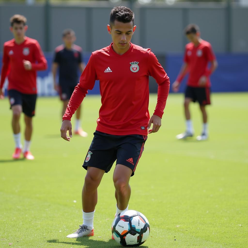 João Cancelo during his time at Benfica's youth academy