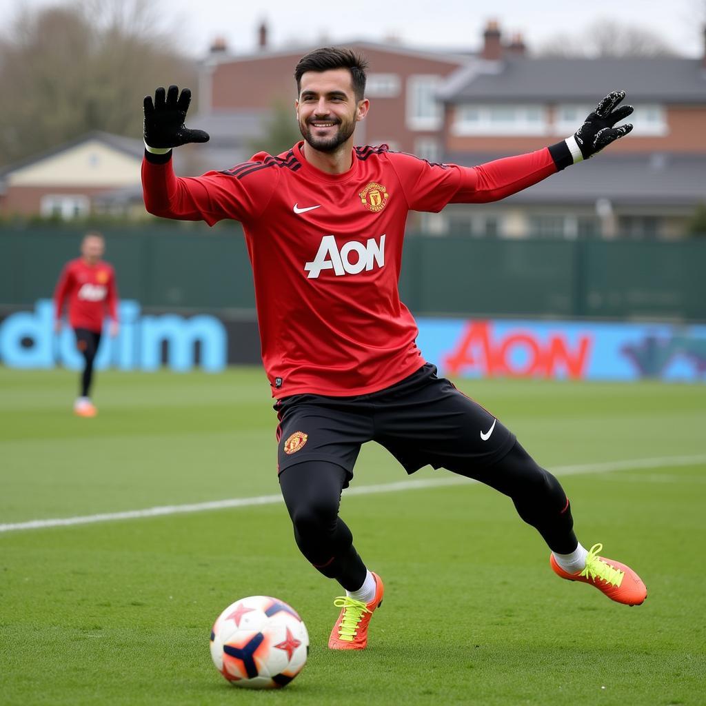 Joel Pereira trong màu áo Manchester United