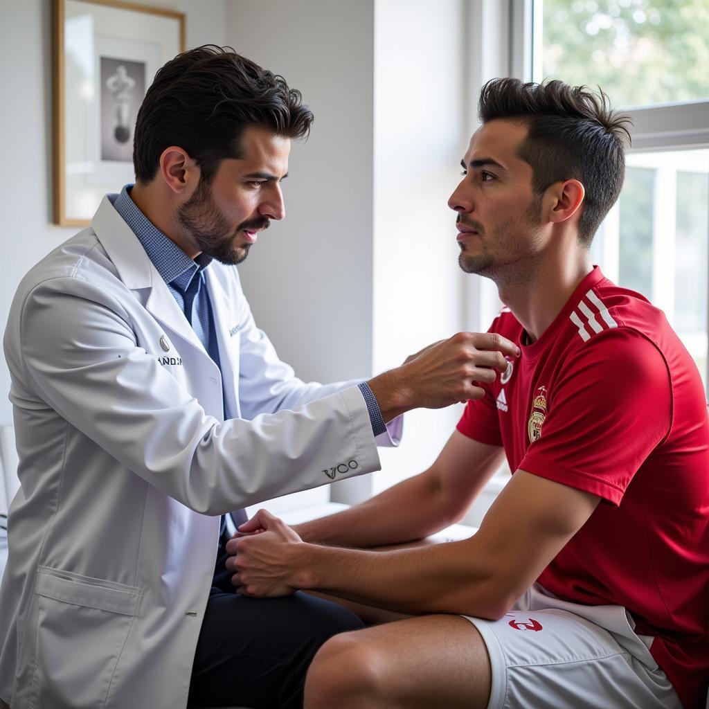 Jorge Mota MD kiểm tra sức khỏe cho Cristiano Ronaldo