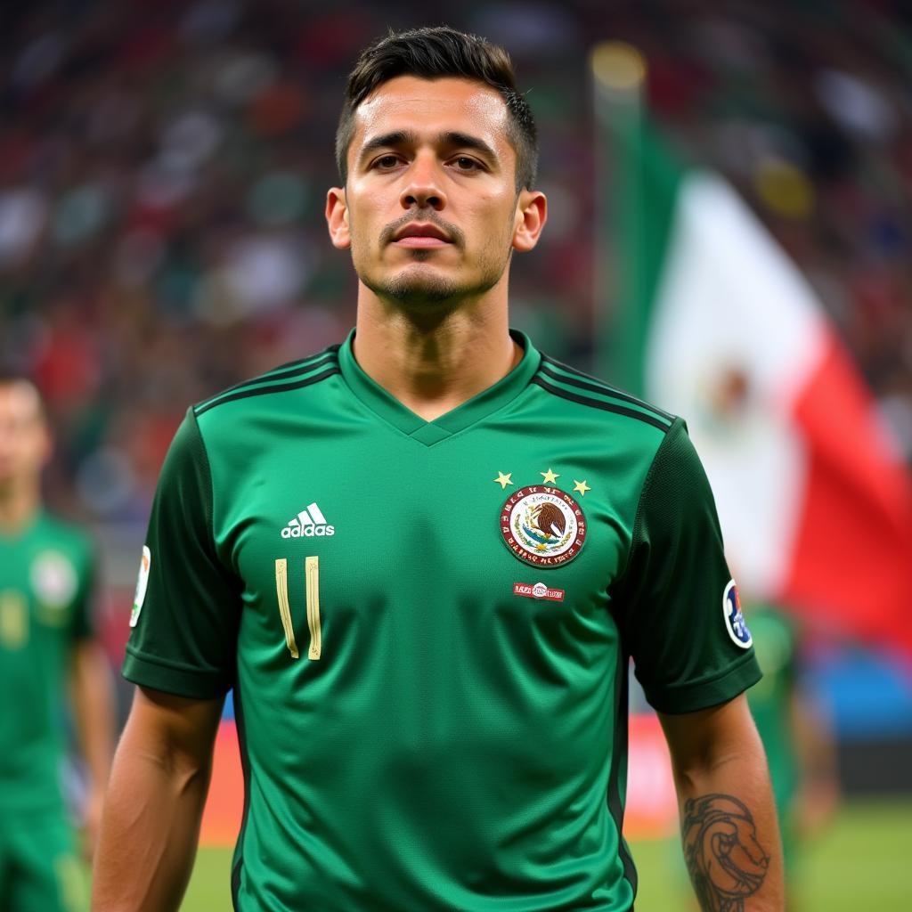 Jose Juan Macias khoác áo đội tuyển Mexico
