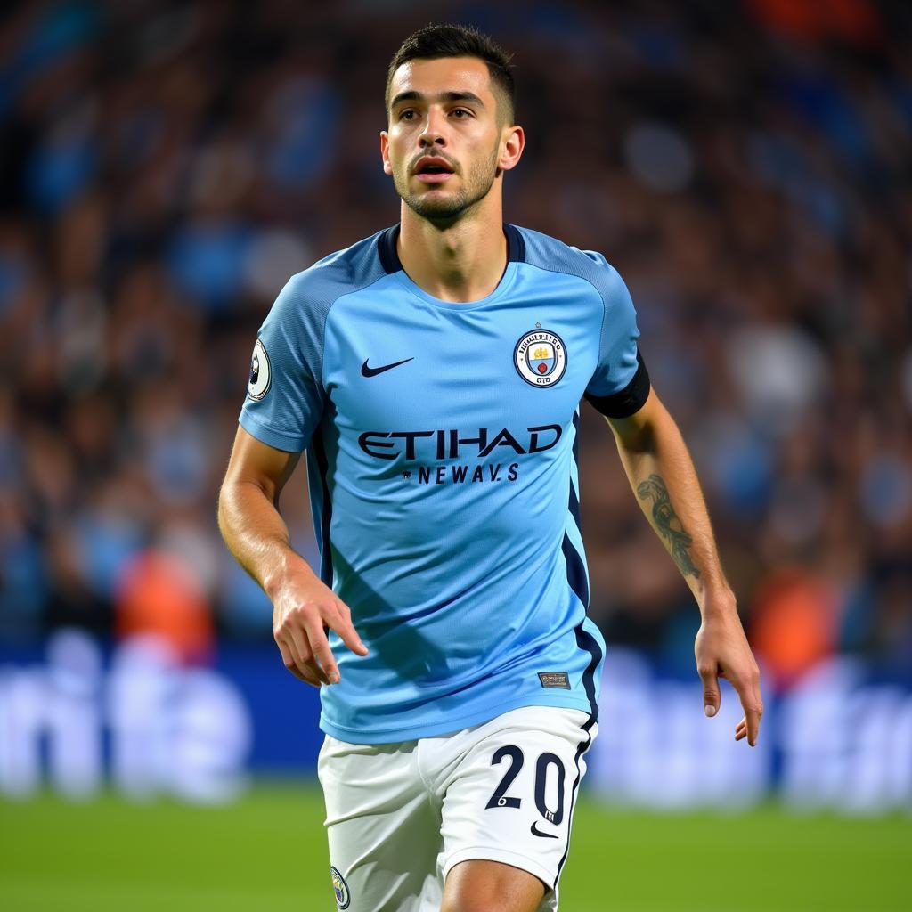 Julien Laporte trong màu áo Manchester City