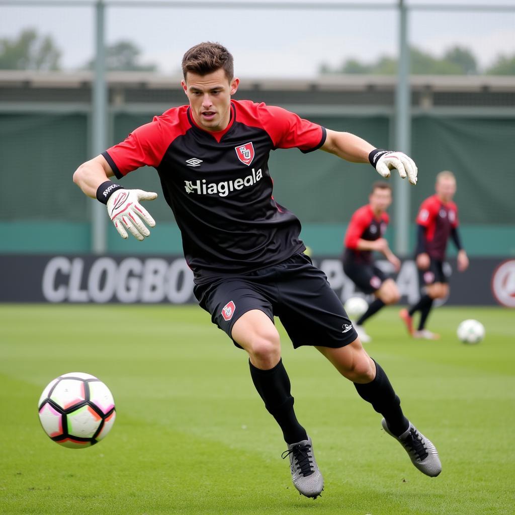 Kacper Tobiasz luyện tập cùng Legia Warsaw