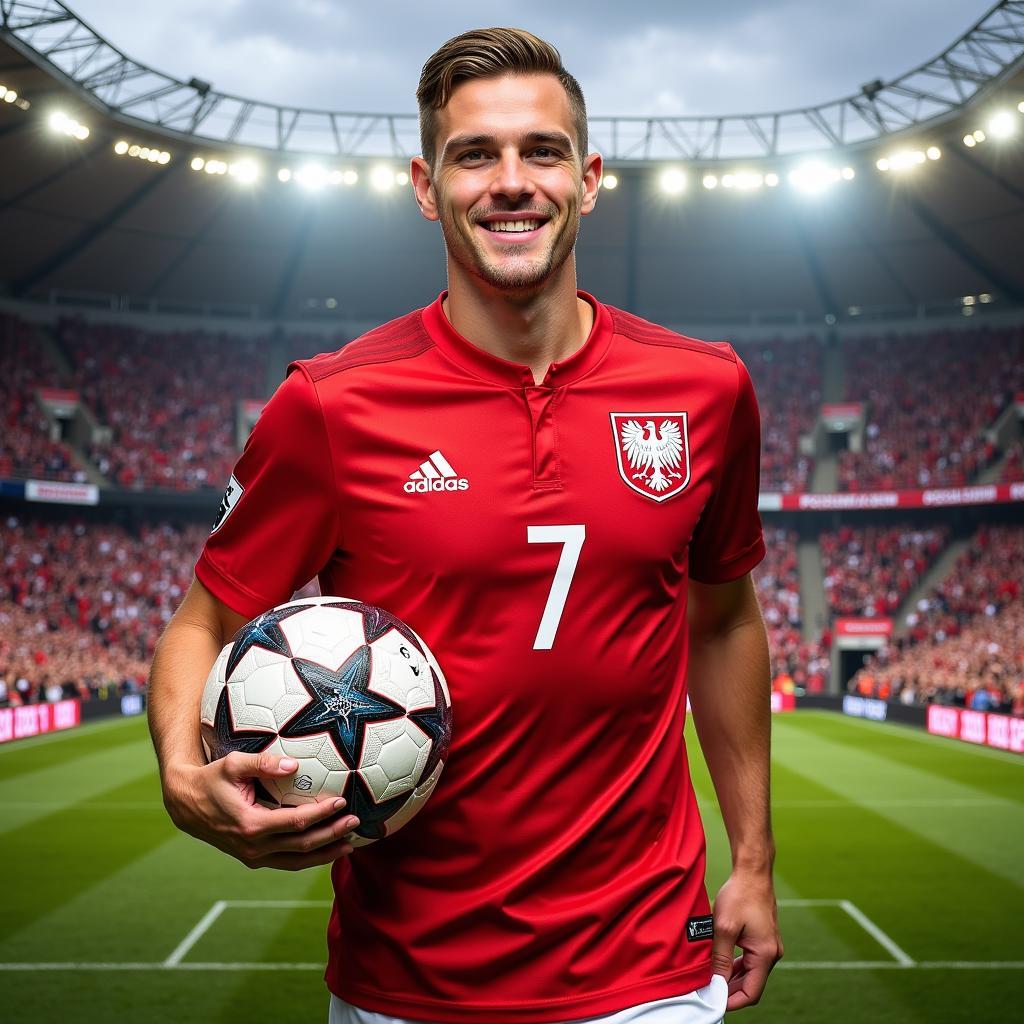Kacper Tobiasz trong màu áo đội tuyển Ba Lan