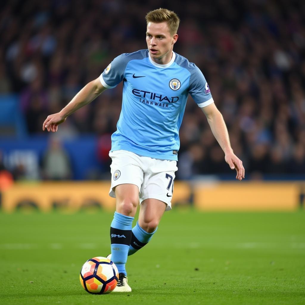Kevin De Bruyne thi đấu cho Manchester City
