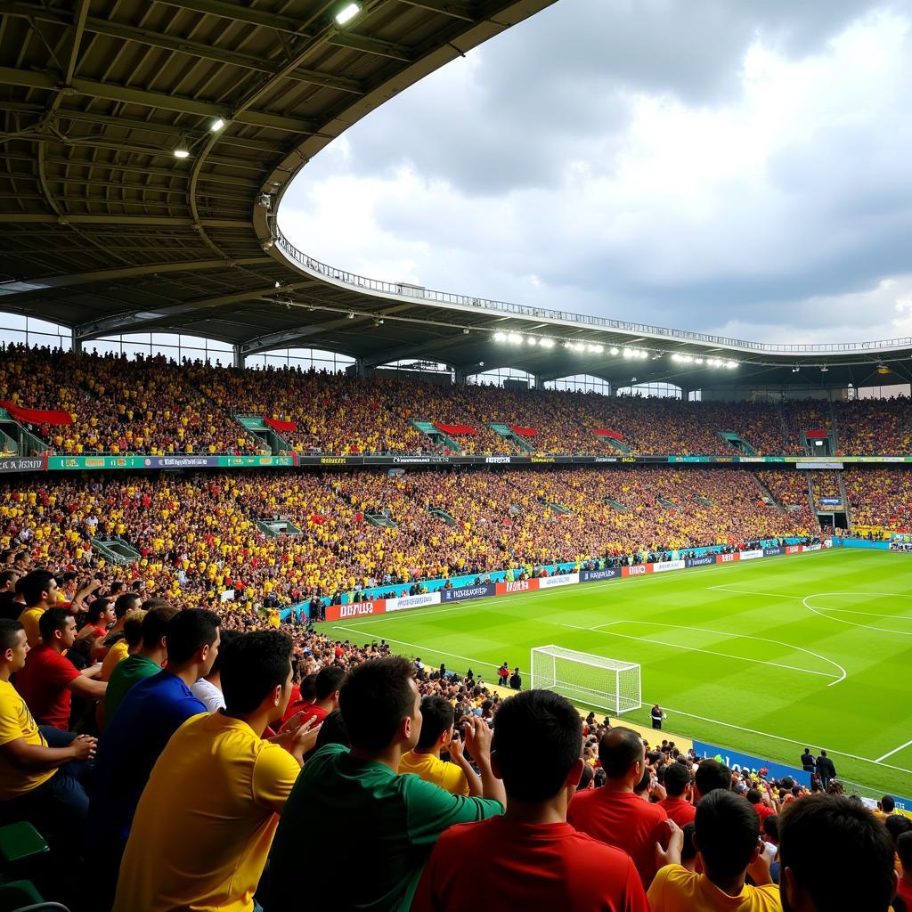 Khán đài sân Beira Rio chật kín khán giả