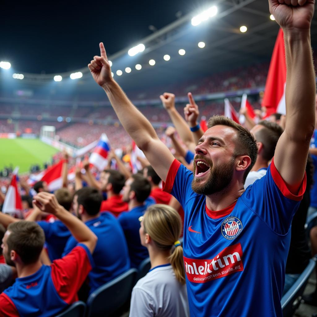 Khán đài cuồng nhiệt của Holstein Kiel Stadium.