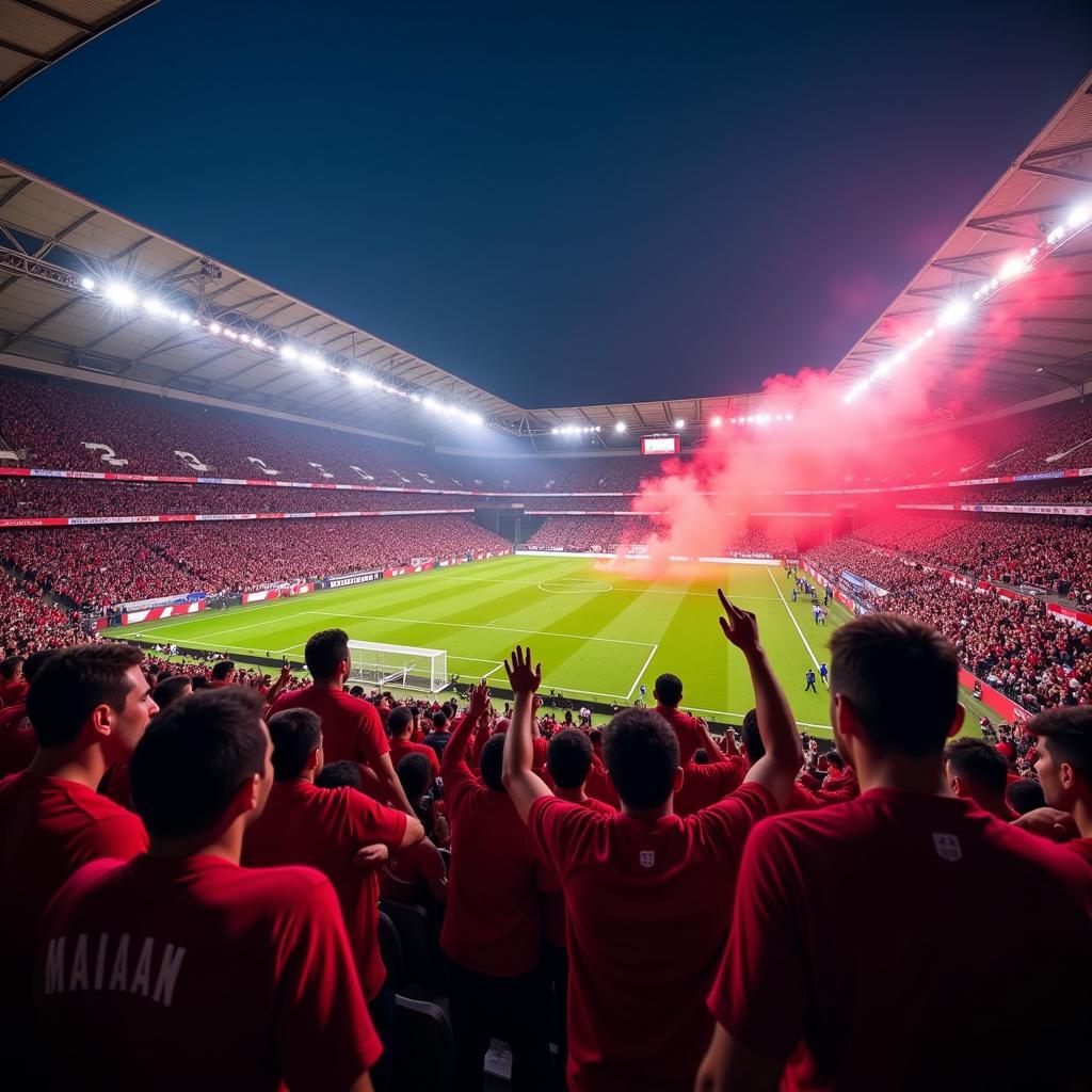 Khán giả tại Prince Mohamed Bin Fahd Stadium