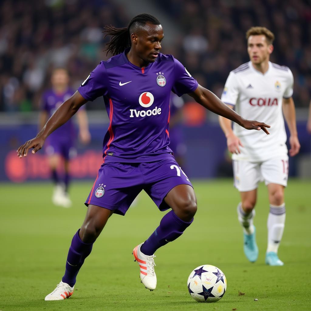 Khouma Babacar trong màu áo Fiorentina