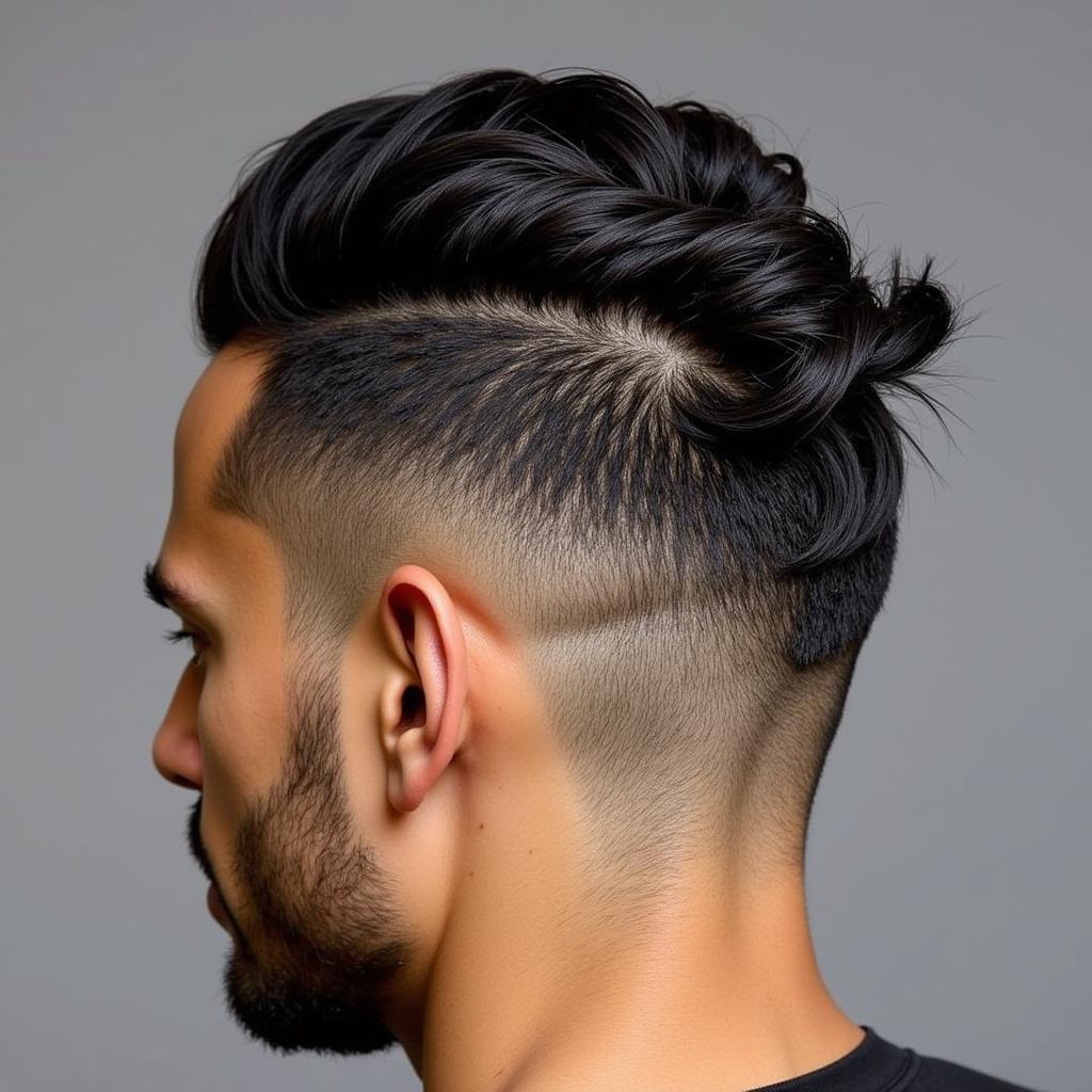 Kiểu tóc Falcao Hairstyle góc nhìn cận cảnh