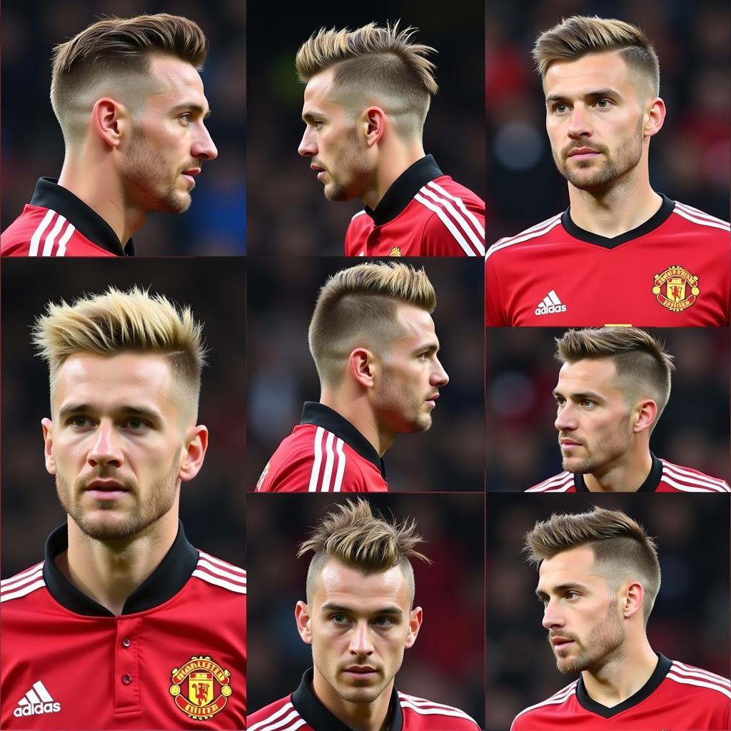 Kiểu tóc Luke Shaw thời kỳ thi đấu cho Manchester United