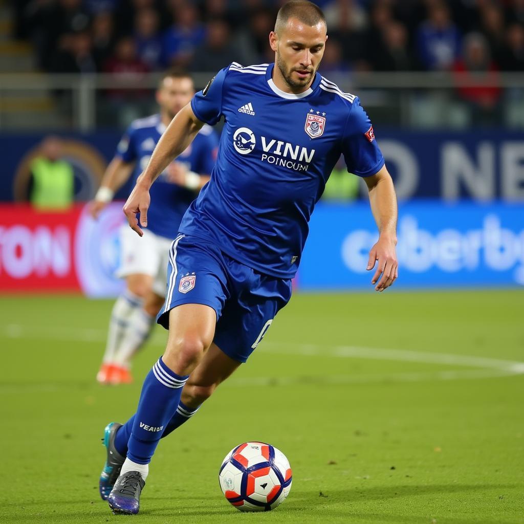Konrad Michalak trong màu áo Lech Poznań