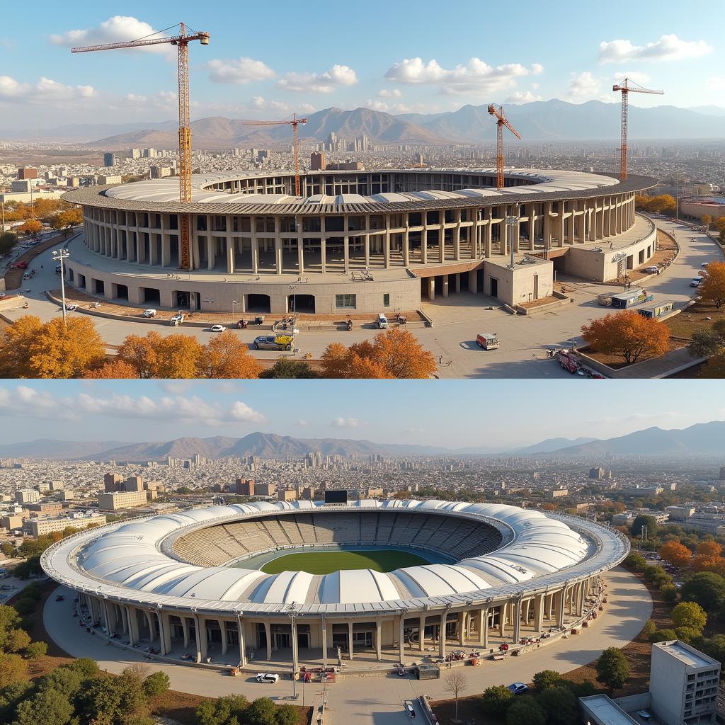 Lịch sử xây dựng Azadi Stadium Iran