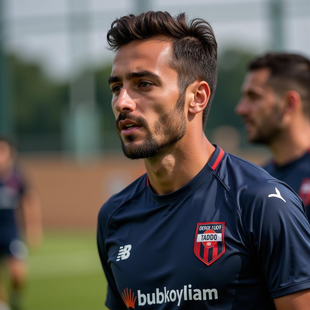 Luca Benedetti tập luyện