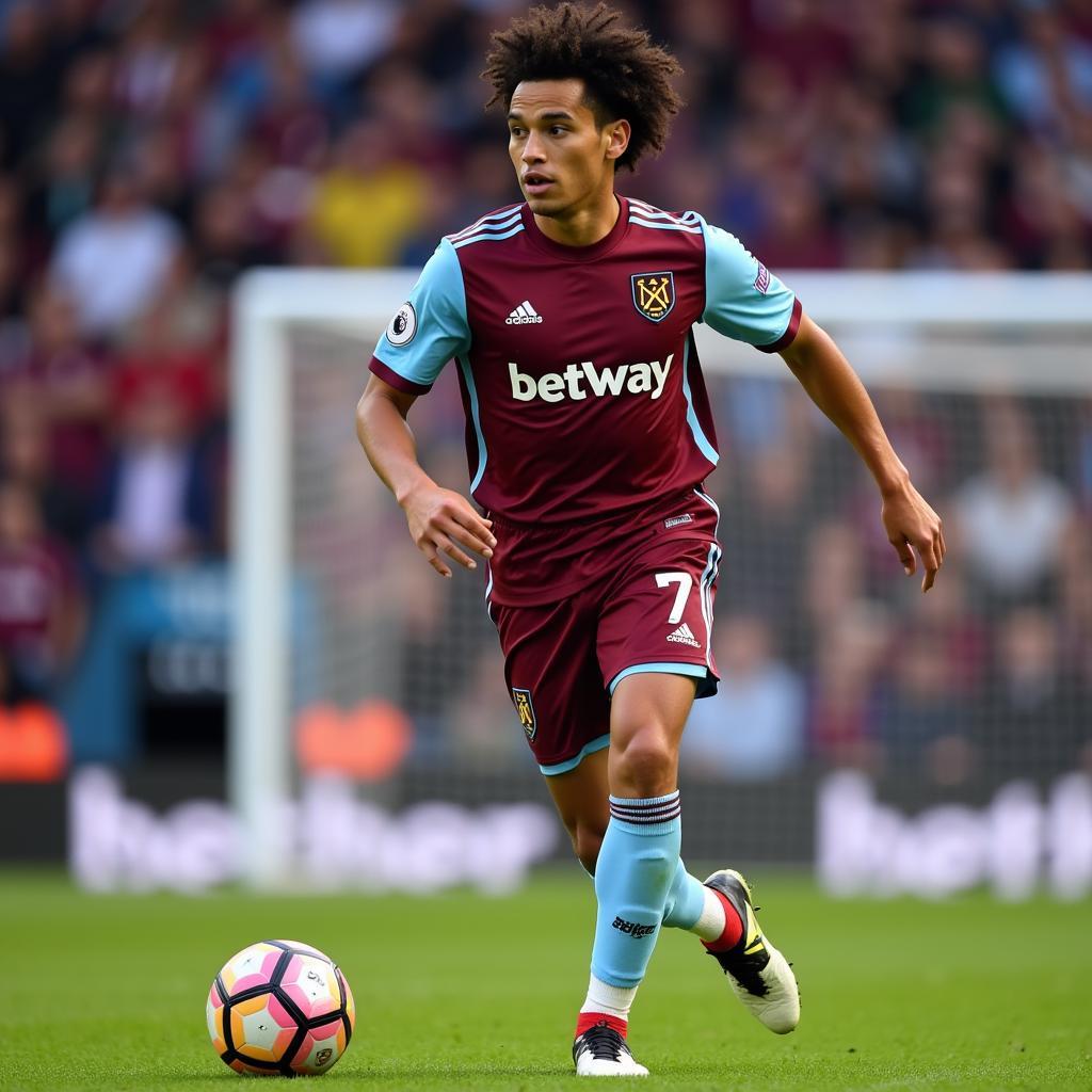 Lucas Paqueta trong màu áo West Ham với số 7