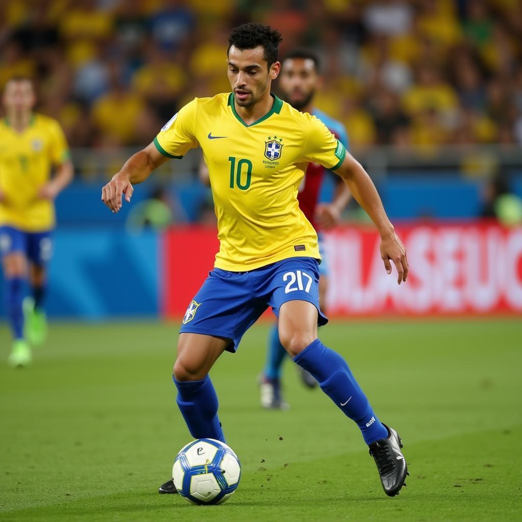 Lucas Paqueta trong màu áo Brazil Jersey