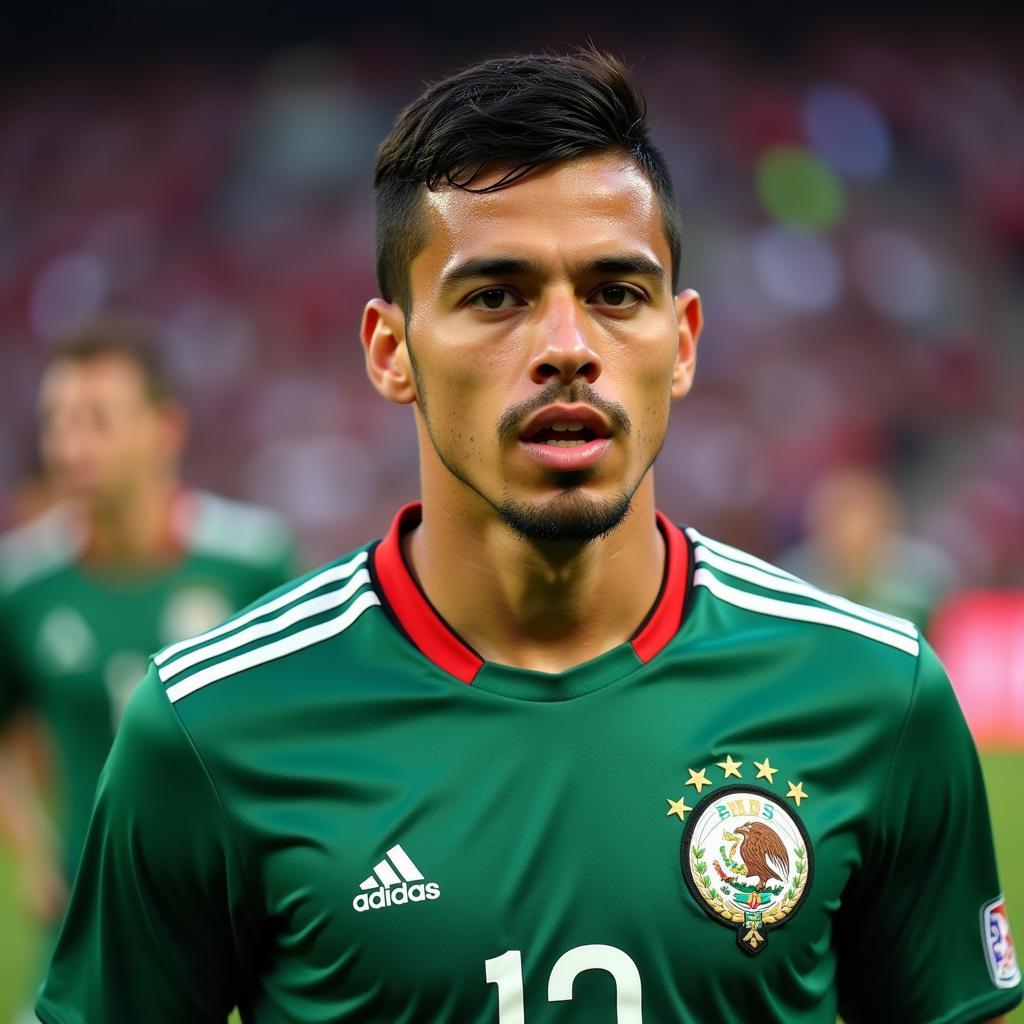 M Layun trong màu áo đội tuyển Mexico