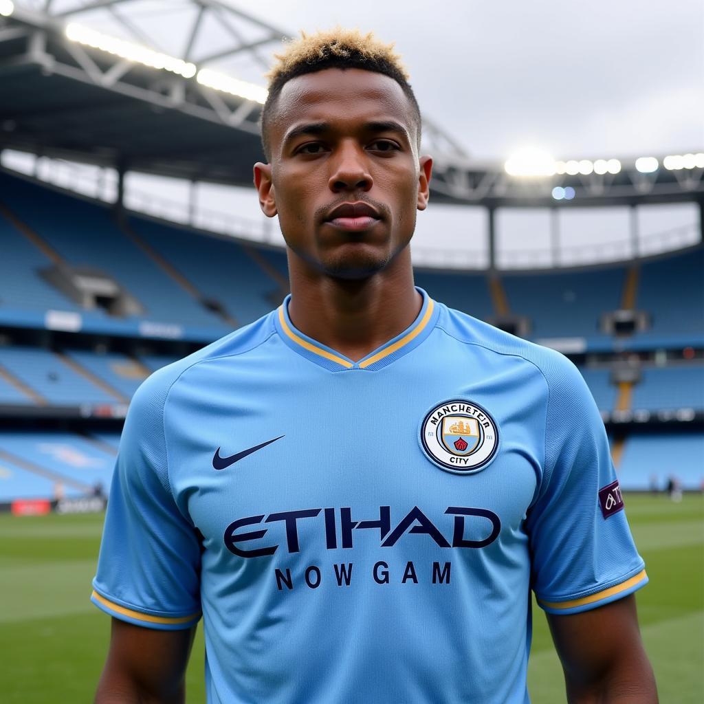 Manuel Akanji trong màu áo Manchester City