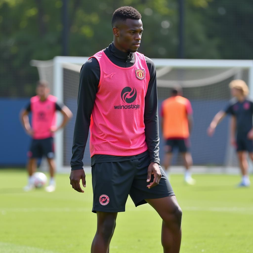 Markus Adeniyi Anderson Adedeji trên sân tập