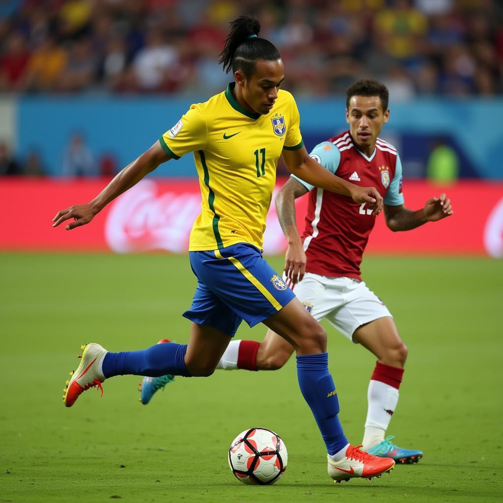Martinelli thể hiện kỹ năng bóng đá Brazil