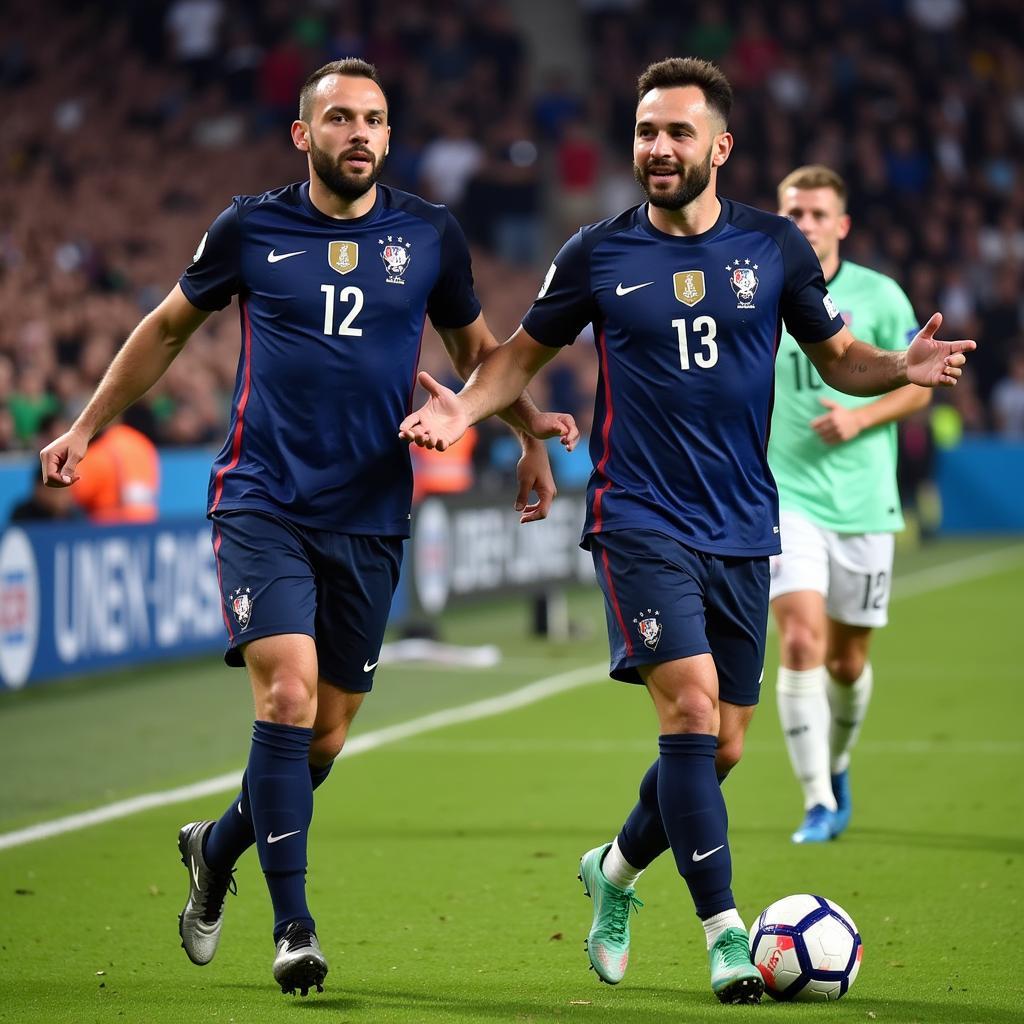 Mathieu Valbuena thi đấu cho đội tuyển Pháp