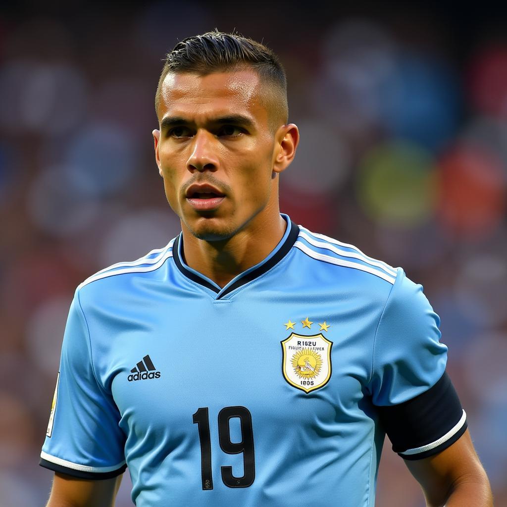 Maxi Pereira khoác áo đội tuyển Uruguay
