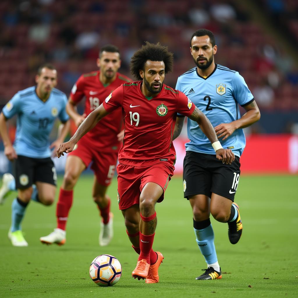 Mehdi Carcela thi đấu cho đội tuyển quốc gia Maroc