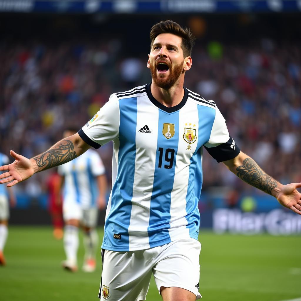 Messi trong màu áo đội tuyển Argentina