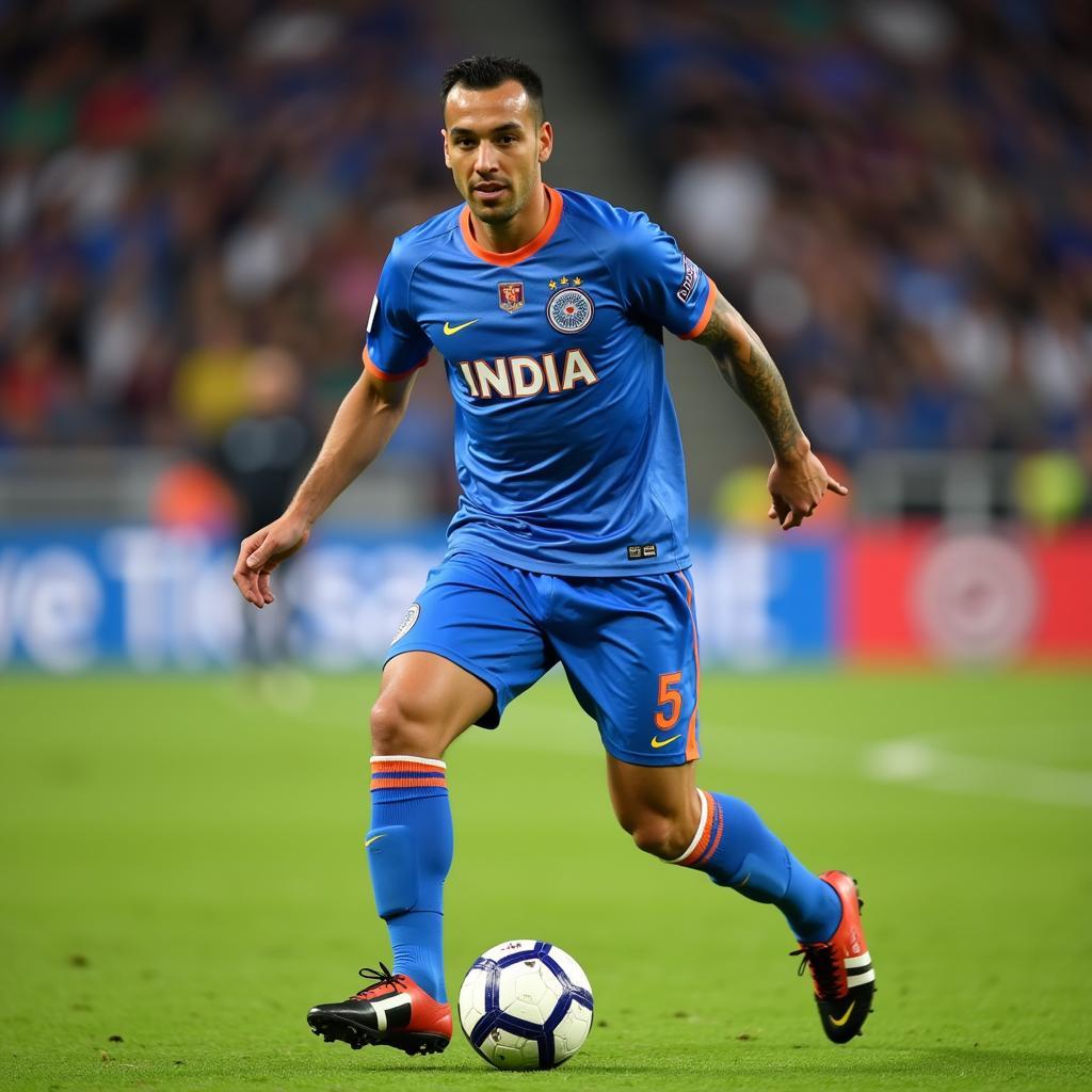 Michael Chopra thi đấu cho đội tuyển quốc gia Ấn Độ
