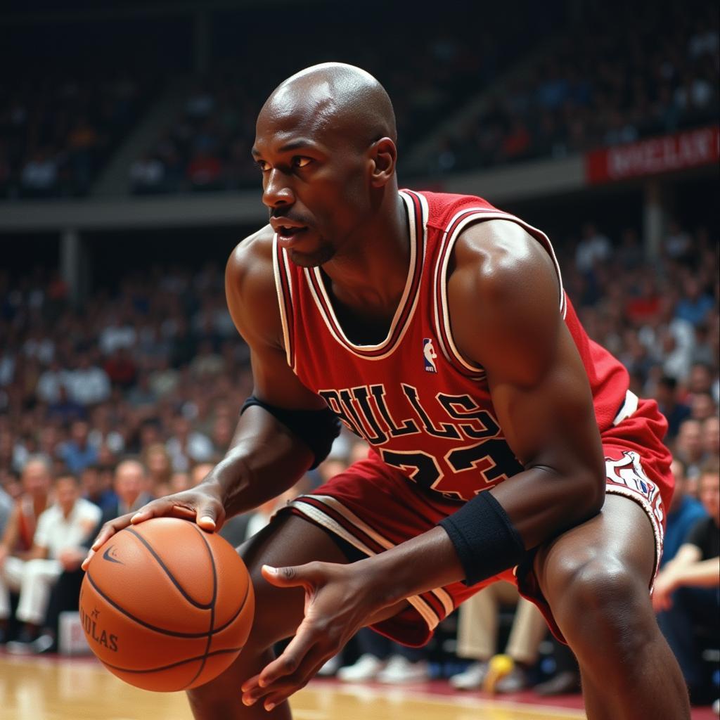 Michael Jordan tập luyện chăm chỉ