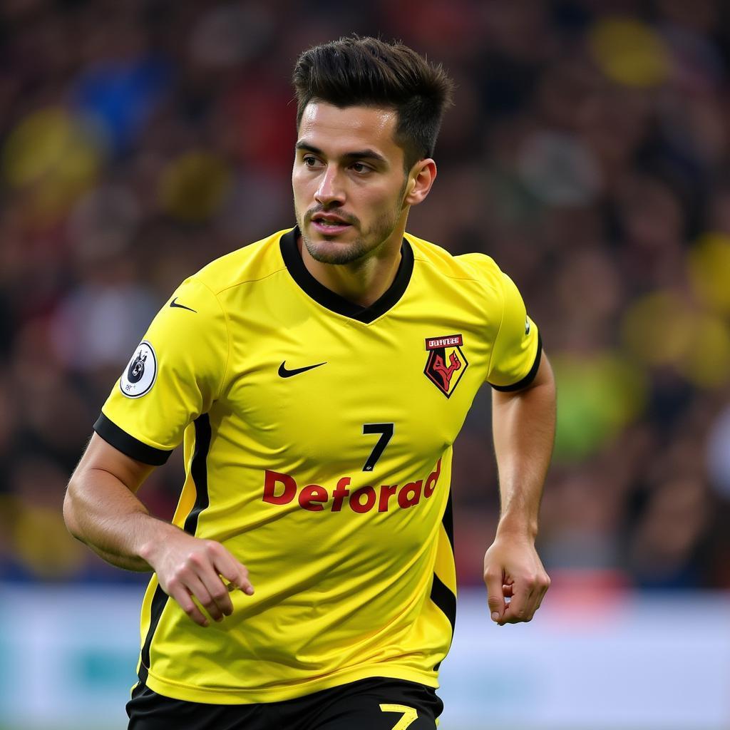 Miguel Layun trong màu áo Watford với số 7