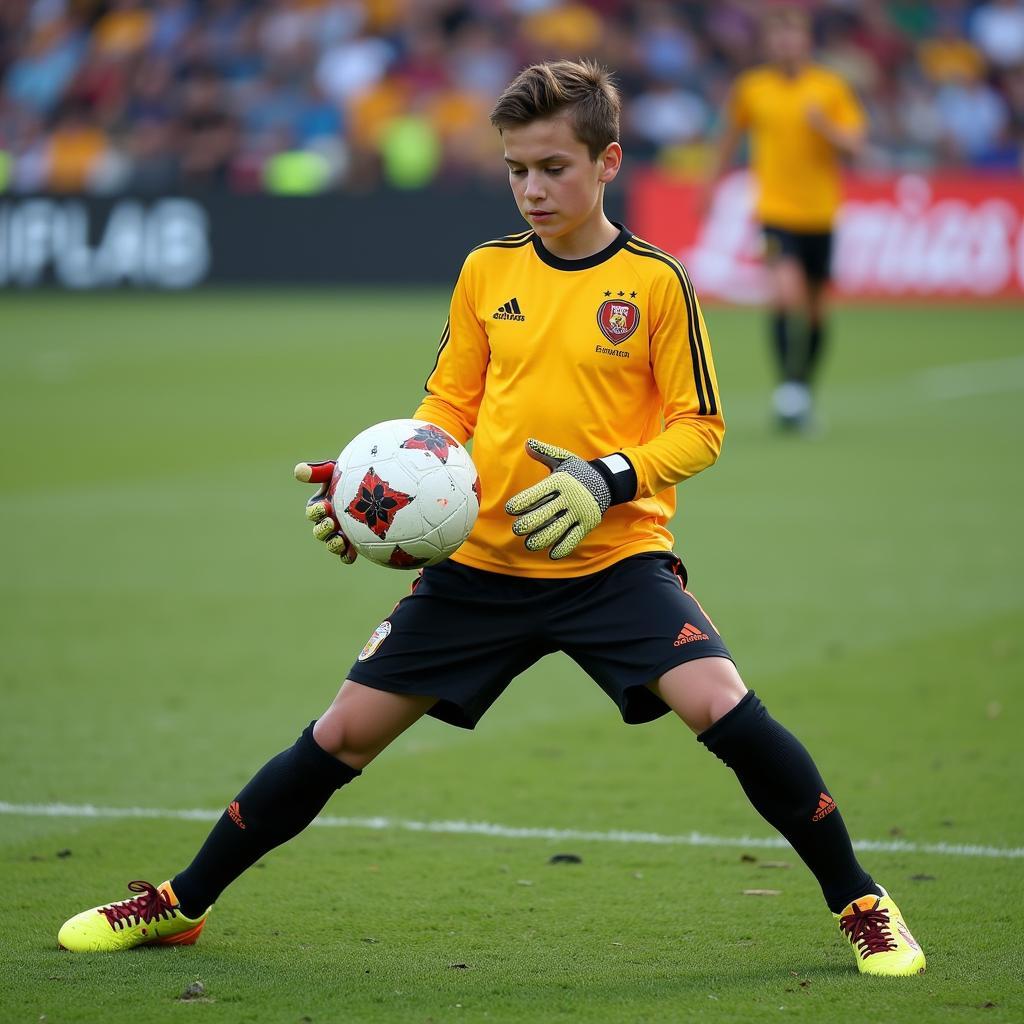 Miguel Ortega luyện tập tại học viện Tigres