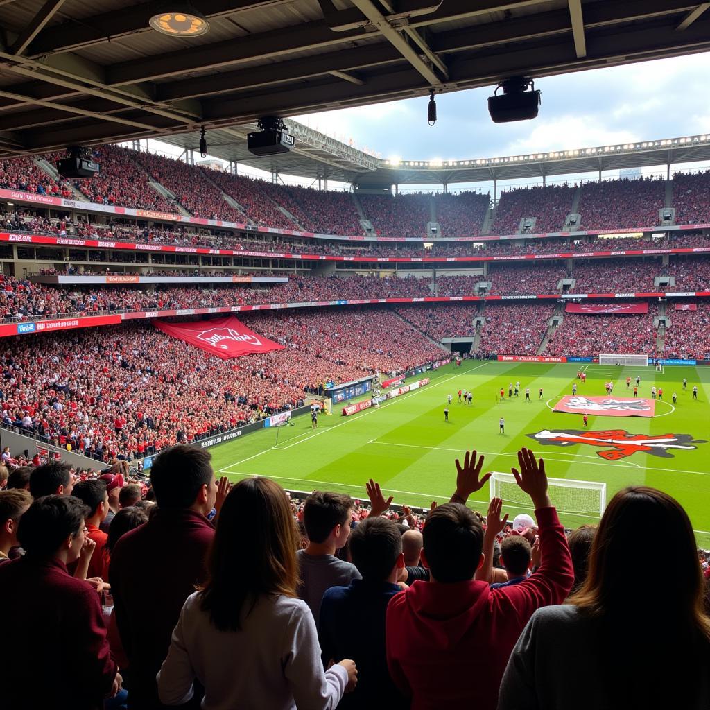 Cảnh tượng người hâm mộ cuồng nhiệt tại Charles C. Hughes Stadium