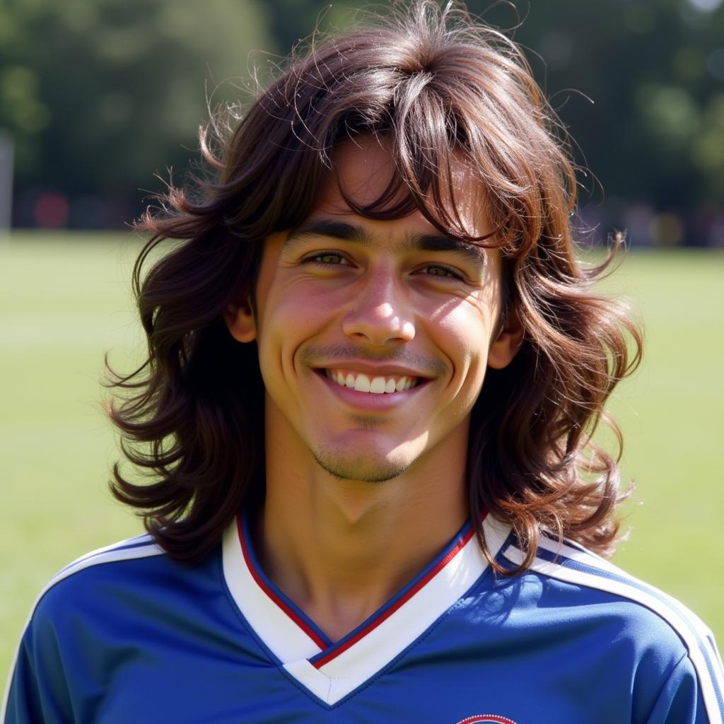 Nicolas Otamendi with long hair