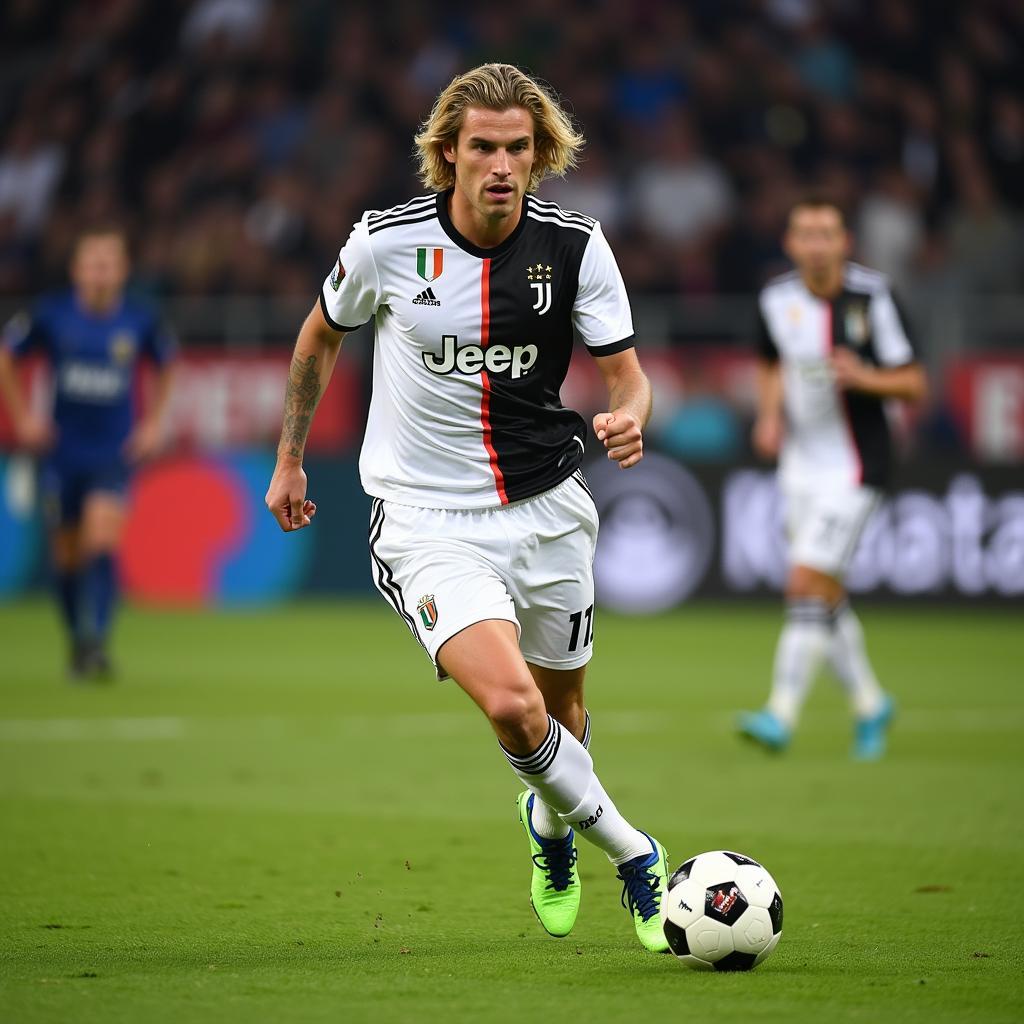 Pavel Nedved trong màu áo Juventus số 11