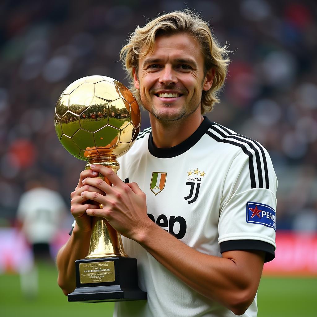 Pavel Nedved với Quả bóng vàng