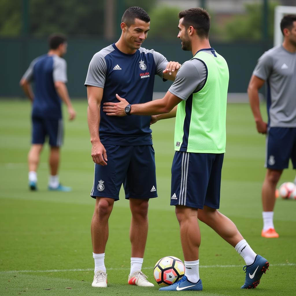 Cristiano Ronaldo tập luyện cùng Peter Giambruno