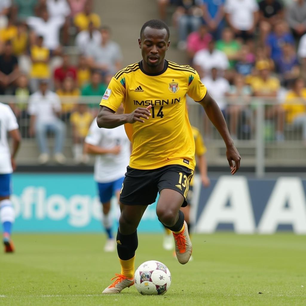 Peter Oduro trong màu áo Ashanti Gold