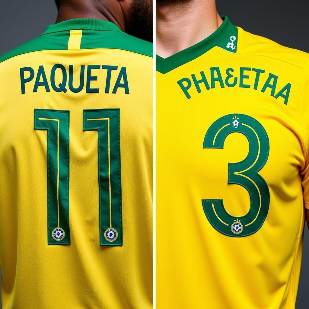 Phân biệt áo Lucas Paqueta Brazil Jersey thật giả