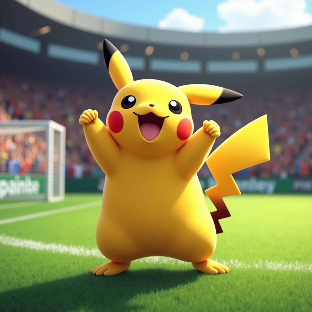 Pikachu ăn mừng chiến thắng