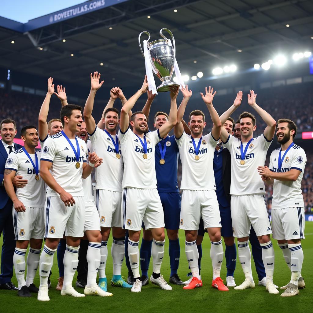 Hình ảnh Real Madrid ăn mừng chức vô địch Champions League