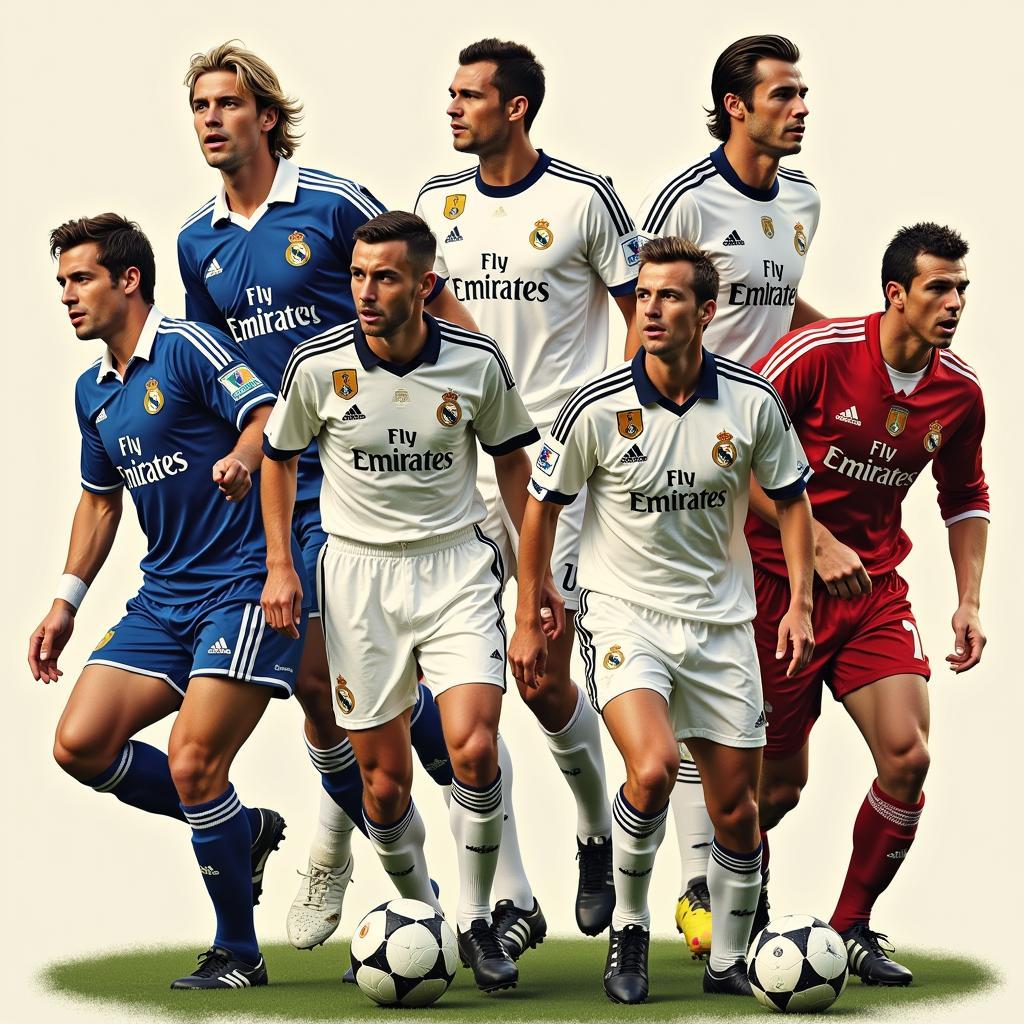 Hình ảnh đội hình Galacticos đầu tiên của Real Madrid