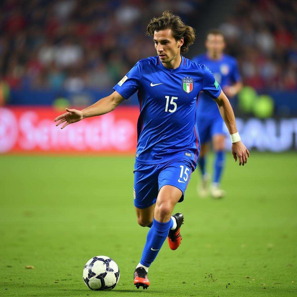 Riccardo Montolivo thi đấu cho đội tuyển Ý